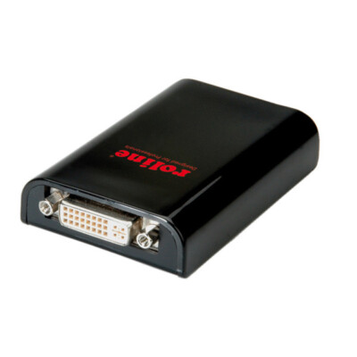 ROLINE USB 3.0 Display Adapter, DVI, schwarz
