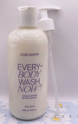 Josie Maran Berry Bliss Everybody Wash Now 16 oz 480 ml with Pump SEALED