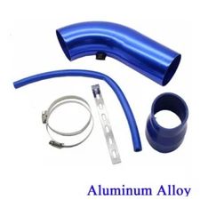 ⭐New 3 inch Universal Car Cold Air Intake Pipe Tube Hose Kit Filter System Blue