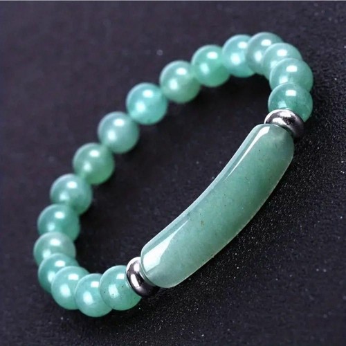 Green Adventurine Healing Stone Natural Gemstone Handmade Bracelet Jewelry - Picture 2 of 2