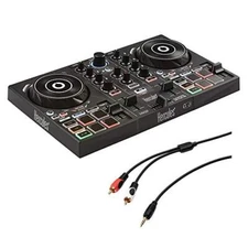 Hercules DJ Control Inpulse 200 w/ /8" Stereo Mini to Dual RCA Y-Cable (6') Kit
