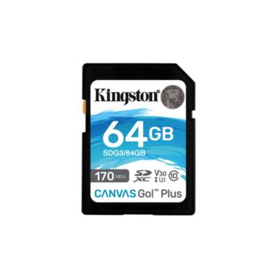 SD Card 64GB Kingston SDXC Canvas Go Plus C10 retail SDG3/64GB (0740617301397)