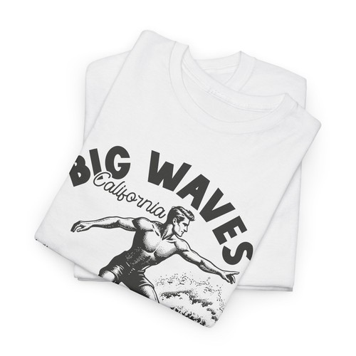 Beach Vibes T-Shirt | Summer Ocean Waves | Vintage Big Waves - California Shirt - Picture 9 of 73
