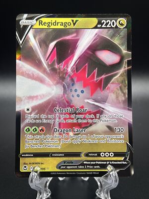 Regidrago V 135/195 Silver Tempest Pokémon Card Full Art Ultra