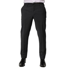 DOLCE & GABBANA Pants Black Wool Dress Slim Formal Trouser IT48/W34/M 1050usd