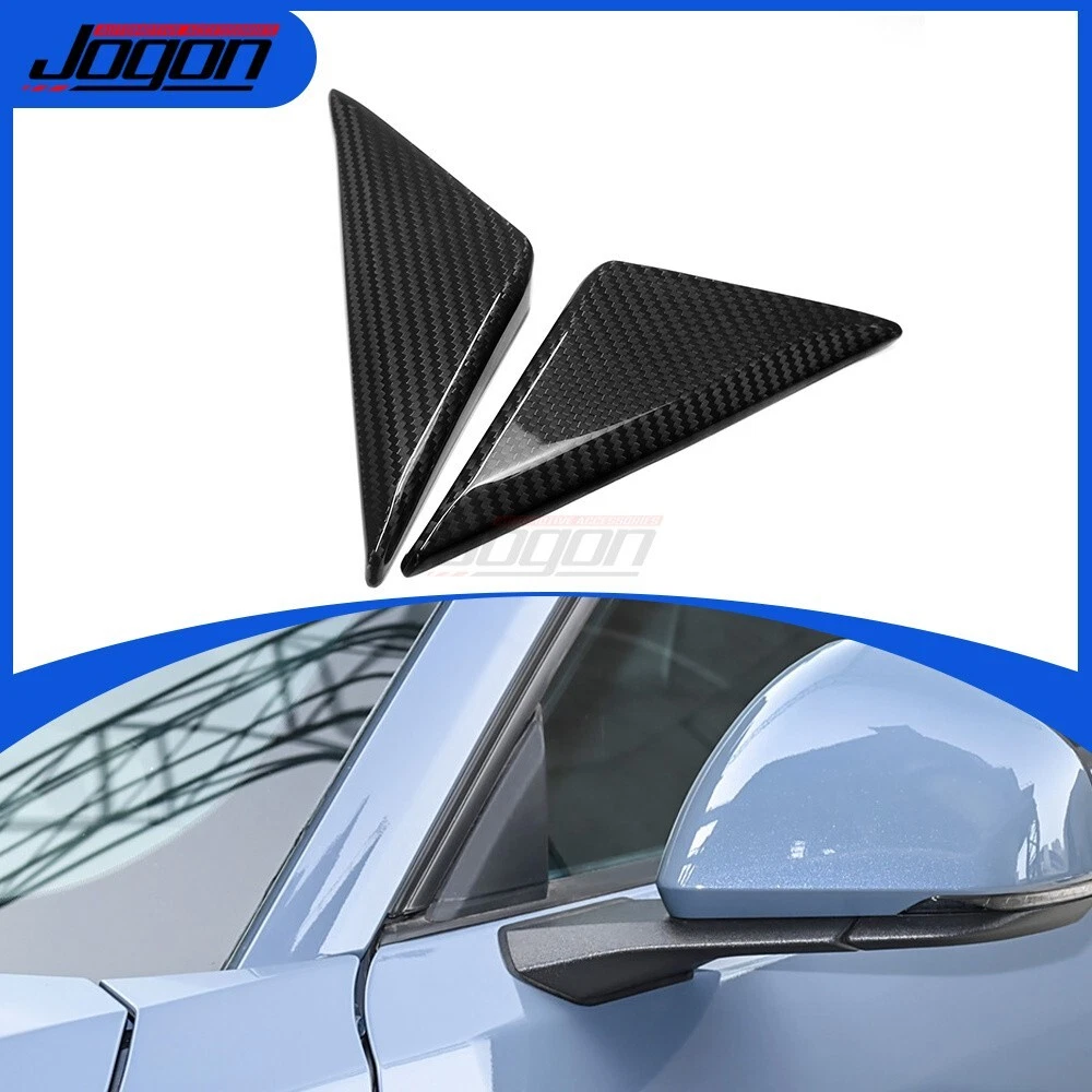 Dry Carbon Front Window Triangle Plate Panel Trim for Ford S650 Mustang GT 2024+ - Picture 1 of 13