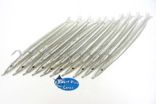 Almost Alive Lures Sand Launce Eels Lure with Hook Silver Flake 9" Pack of 10