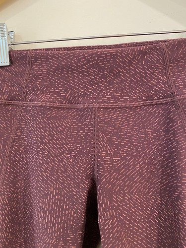 athleta girl leggings Medium Dark Red Pattern activewear Run With It Tight - Picture 3 of 12