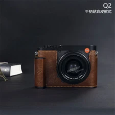 Genuine Leather Half Case For Leica Q3 Q2 Q QP Insert Camera Cover Bag Milicase