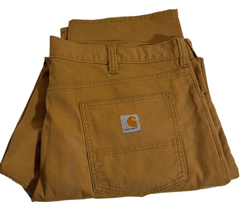 40x34 Carhartt Men's Hickory Rugged Flex Relaxed Fit Canvas Work Pants BN2517-M - Picture 6 of 10