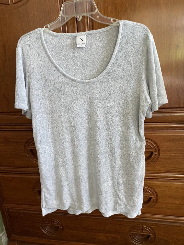 NATORI женщин укороченный пижама/lounge комплект Топ/брюки серый/синий полиэстер смесь - Изображение 2 из 4