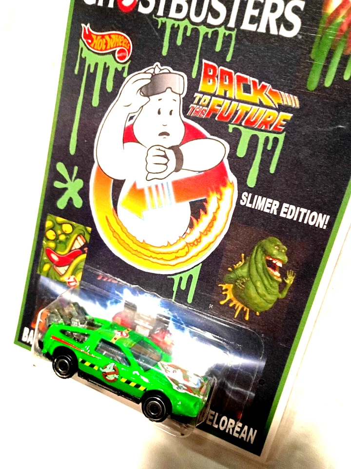 Hot Wheels Custom Ghostbusters "Slimer" Back 2 Future Delorean Time Machine  - Image 3 of 4