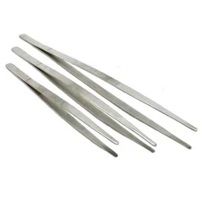 Hawk S8640A Tweezers Set – 3pc Jumbo Stainles Steel Gripping Teeth 8", 10", 12"