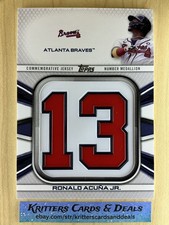 2022 Topps Series 1 - Jersey Number Medallion Comm Relics Ronald Acuña [0630]