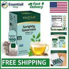Eco-Friendly Spearmint Tea - 100 Bags in Sustainable, Plastic-Free Packaging