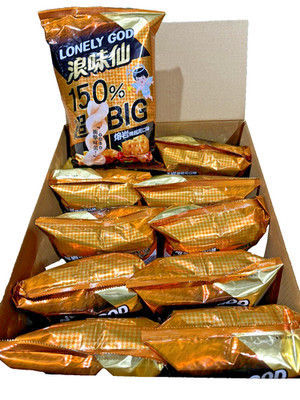 10 x Want Want Lonely God Twists Curly Potato Chips Spicy Cheese Flavor 89g