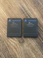 Lot Of 2 Sony PlayStation 2 PS2 Memory Card OEM SCPH-10020 Magic Gate 8MB Black