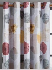 Curtains eyelet Dunelm modern floral 228x137cm