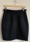 Authentic Luxury Rare Vintage VERSACE JEANS COUTURE Black Quilted Skirt Italy