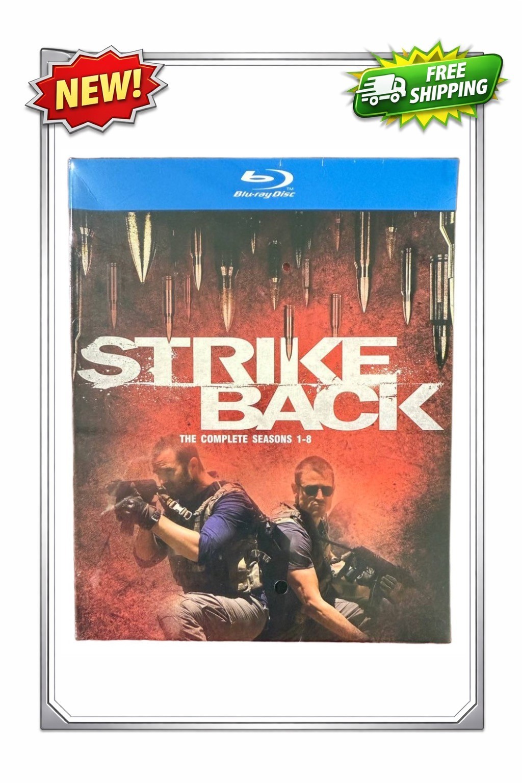 Strike Back: Seasons 1-8 (BLU-RAY, 15-Disc) Sealed