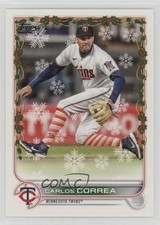 2022 Topps Holiday Mega Box Variation SP (Candy Cane Socks) Carlos Correa 12n8