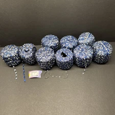 Lot Of 9 Schachenmayr Nomotta Idea Mega Ladder Ribbon Yarn, Silver Blue Black