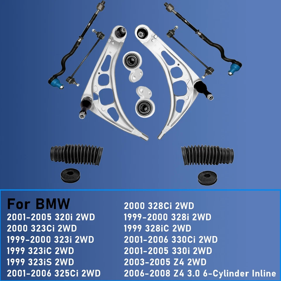 Front Lower Control Arms Assembly  Sway Bars for BMW 325Ci 328i Z4 - Image 3 of 4