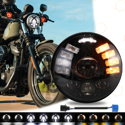 Hot 80W 5.75'' LED Headlight for Harley Dyna Super Wide Glide Low Rider Sportster