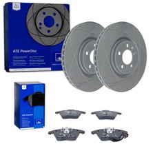 ATE PowerDisc BREMSSCHEIBEN + BELÄGE VORNE passend für VW POLO 6R 6C AUDI A1 8X