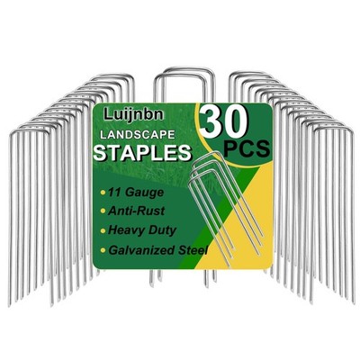 Luijnbn 30 Pack Lawn Staples, Premium Garden Landscape 30pcs