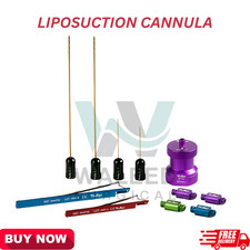 Juego de cánula de liposucción quirúrgica Tulip 60cc con cerraduras Johnnie