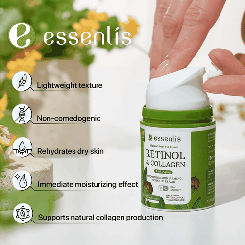 Retinol Creme für Gesicht Anti Aging Gesichtsfeuchtigkeitscreme mit Kollagen & Hyaluron - Bild 4 von 8
