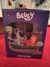 Bluey Bingo Christmas Presents 4 Wide Inflatable - Lighted - Gemmy NEW