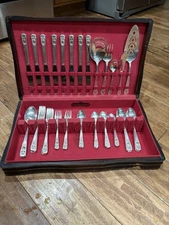 Harmony House AA+ Silver plated Silverware 53 Pc With Wood Case