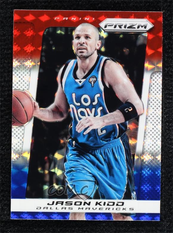 2013-14 Panini Prizm Red White & Blue Mosaic Prizm Jason Kidd #255 HOF