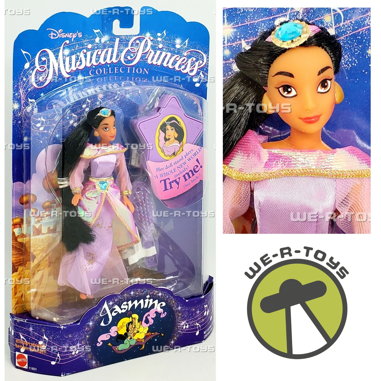 Disney's Musical Princess Collection Jasmine Doll 1994 Mattel #11601