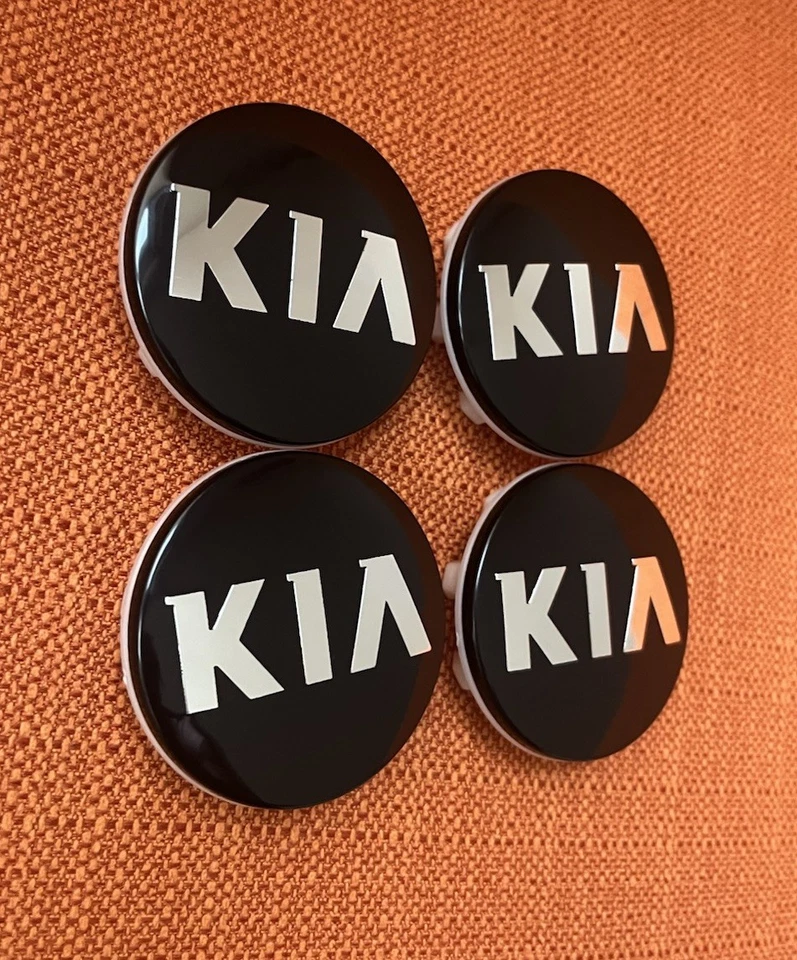  Tapacubos centrales de rueda Kia negro, Sorento Sedona, Rio, Soul 52960-3W200 4 piezas  Foto 3 de 4