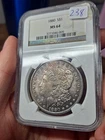1880 P Morgan SILVER DOLLAR Toning 90% NGC Certified MS 64 Pretty Dual Toner