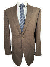 CHAPS Mens Brown 2 Button REG FIT NOTCH LAPEL Sport Coat Blazer Jacket 42L