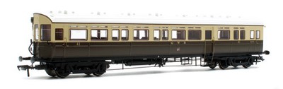 Dapol 4P-004-003S Autocoach GWR Twin Cities Crest 41 Chocolate & Cream - DCC Sou