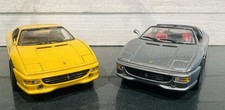 Hot Wheels 1:43 Ferrari F355 Berlinetta & Spider Diecast Lot Yellow Silver