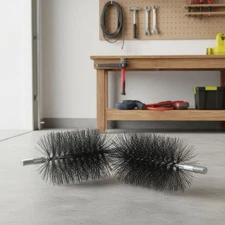 2-Pack 4" Chimney Brushes with Stainless Steel Bristles for Optimized Cleaning