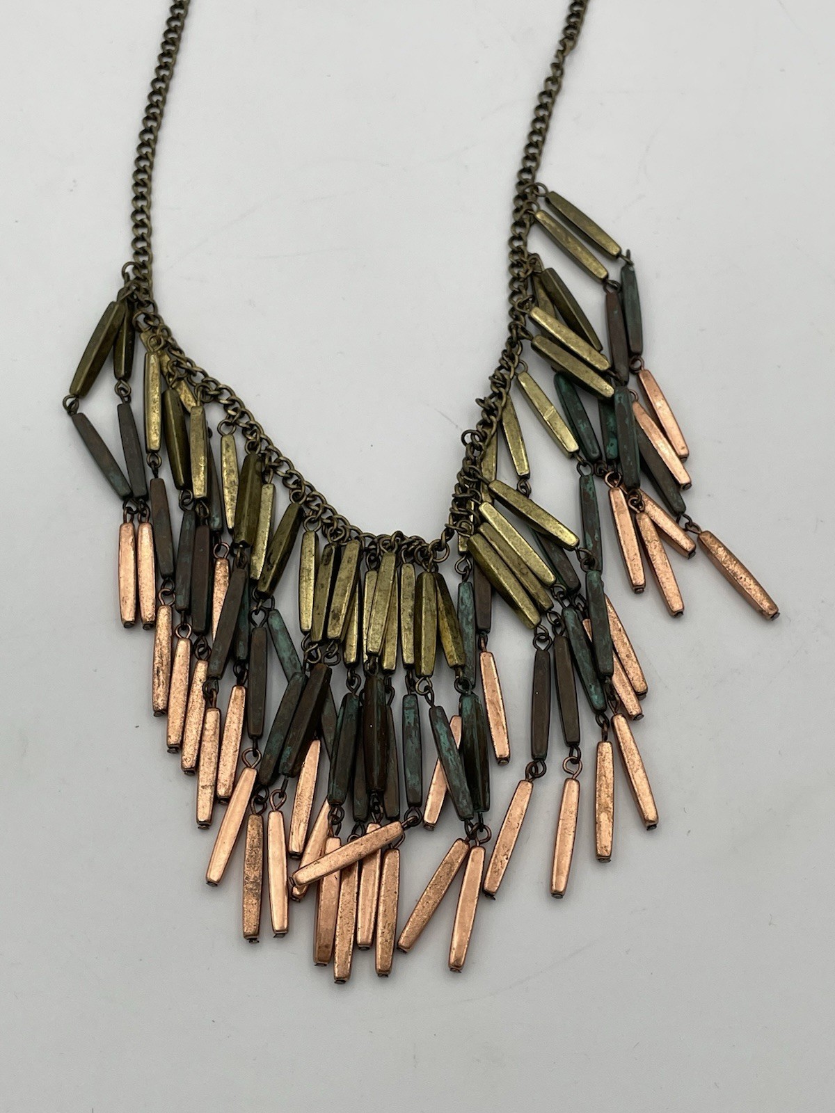 Icing Signed Dangle Statement Necklace Unique Cha… - image 2