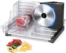 Facelle Electric Deli Meat Slicer, 0-18mm Adjustable Thickness, Non-slip
