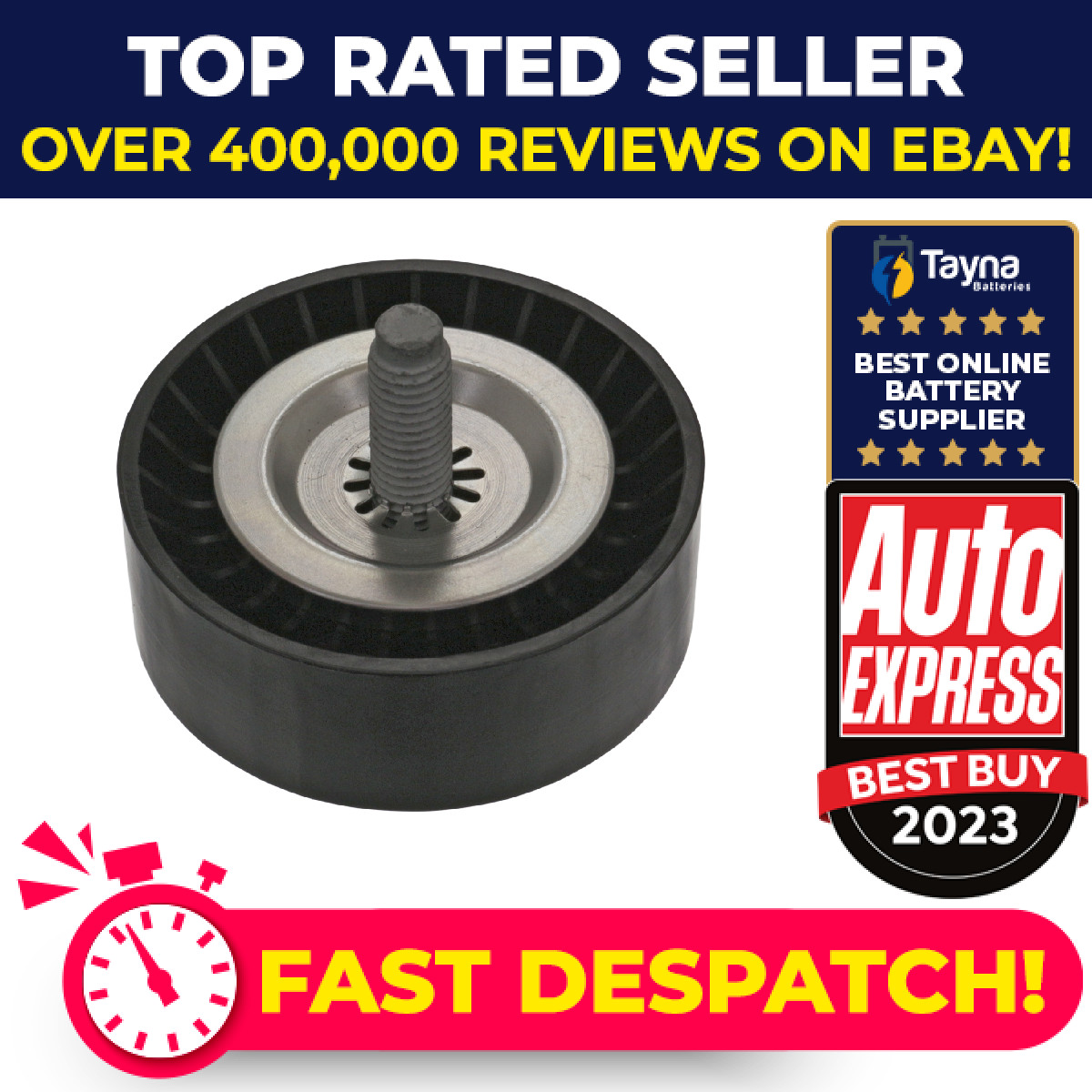 Aux Belt Idler Pulley fits CHRYSLER VOYAGER Mk5 2.8D 2007 on ENS Guide Febi New