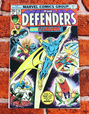 1975 Marvel The Defenders #28 1st Appearance of Starhawk FN