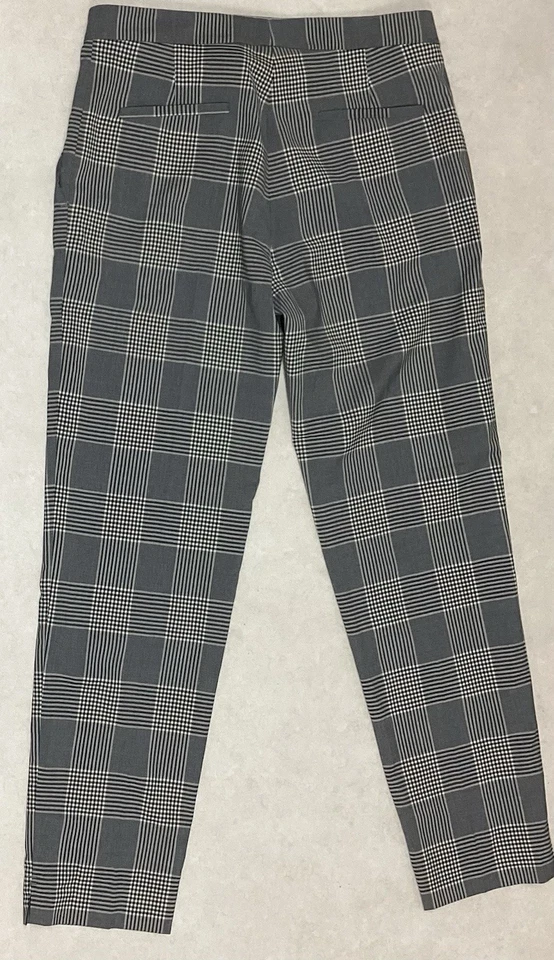 LADIES JIGSAW SLIM MID RISE GREY CHECK TROUSERS SIZE 10 (495K) - Image 4 of 4
