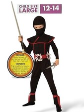 Ninja Warrior Halloween Costume Complete Cosplay Play Set NEW Kids 12-14 Large