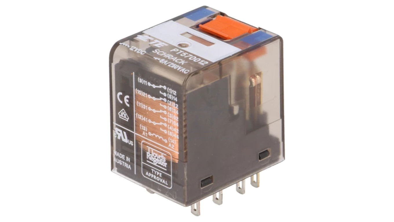 4PDT electromagnetic relay 12VDC 6A 250VAC 8-1419111-0 /T2UK