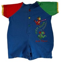 Vintage Baby B  Gosh Boys Romper Dinosaur Team Dinos Color Block Size 12 Months